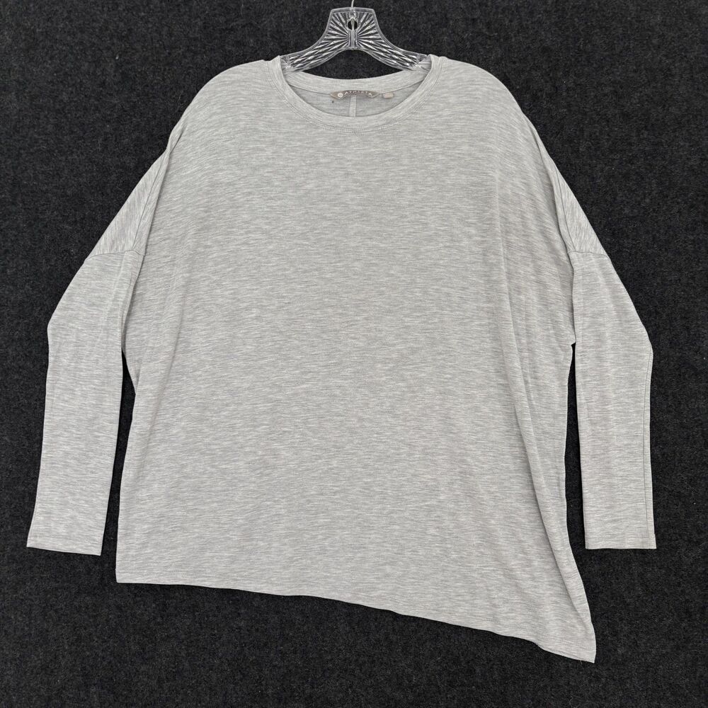 Athleta Cloudlight Relaxed Shirt Women's XS Gray Asymmetrical Hem Tunic Top